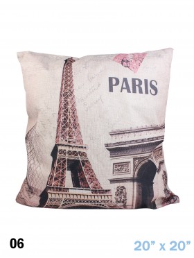 EIFFEL TOWER PRINT CUSHION & FILLER